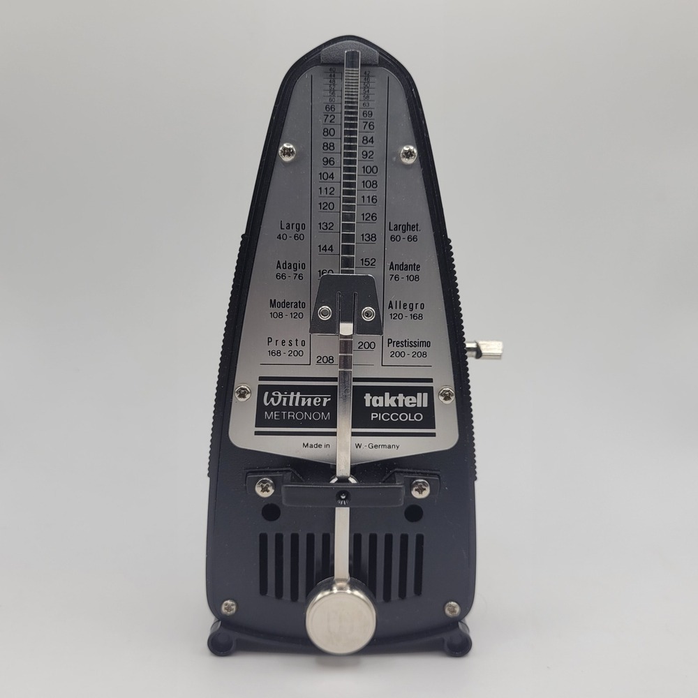 Vintage Wittner Taktell Piccolo 836 Metronome Black W Germany Pendelum Working